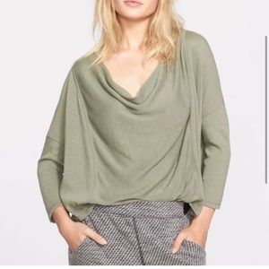 Free People WE THE FREE Lucky Day Tee Top Olive Green Oversized